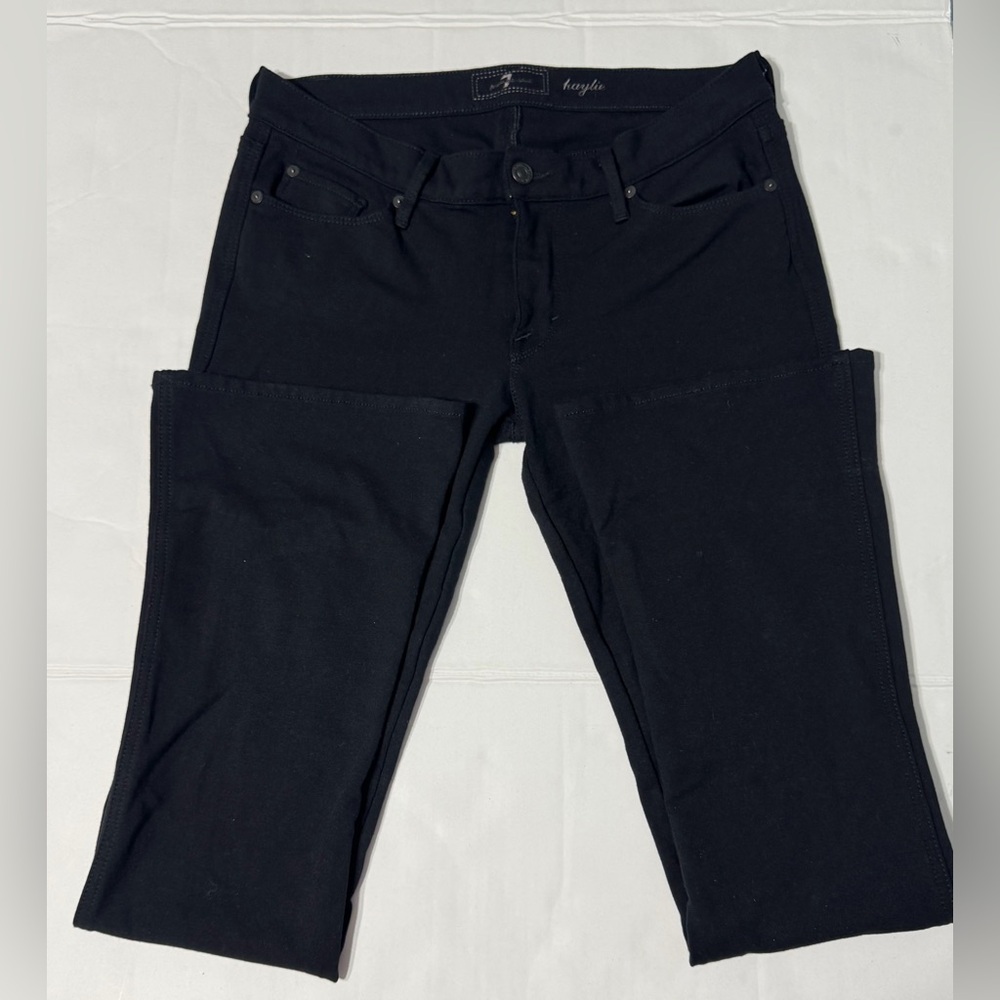 7 For All Mankind Women's Black Haylie flare Jeans